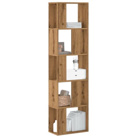 Vidaxl – Bibliothèque 5 étagères en bois d'ingénierie chêne artisanal 162.5x45x23.5 cm – Rangement spacieux et design moderne