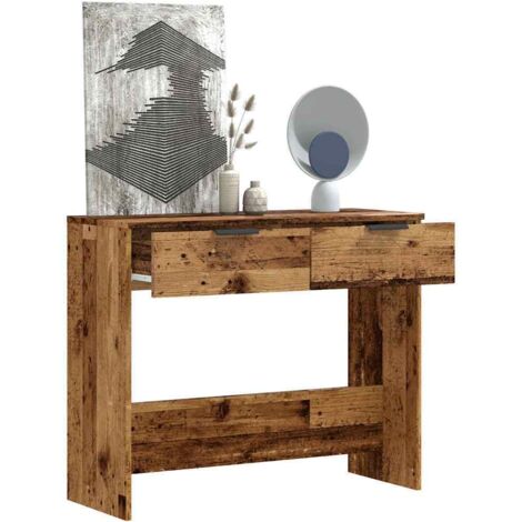 Table console vieux bois 90x36x75 cm bois d'ingénierie vidaXL