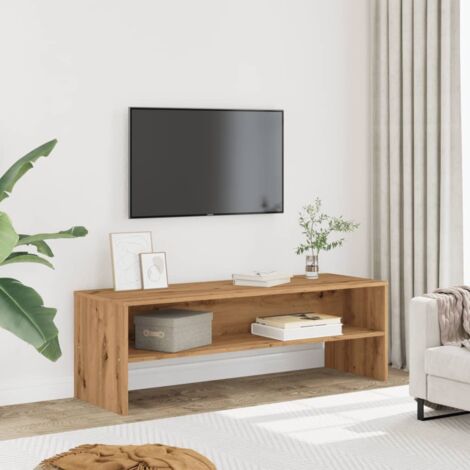 Vidaxl – Meuble TV en bois d'ingénierie chêne artisan 120x40x40 cm – Grand espace de rangement – Surface résistante à l'humidité