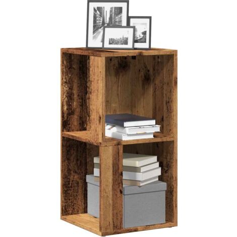 vidaXL Armoire d'angle vieux bois 33x33x67 cm bois ingénierie (1/5)