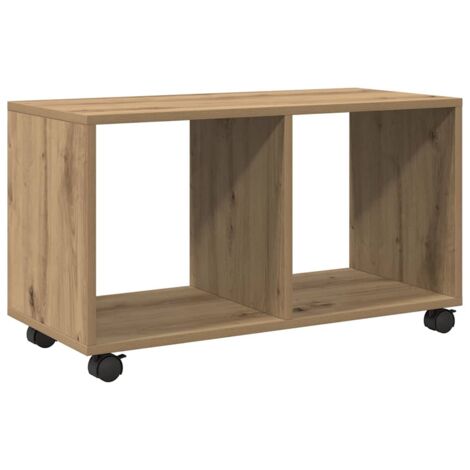 Vidaxl – Armoire à roulettes chêne artisanal en bois d'ingénierie – 4 roulettes avec freins – Dimensions 72x33x42,5 cm – Capacité 50 kg