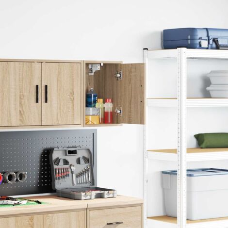 Vidaxl – Armoire d'atelier murale en bois d'ingénierie – Dimensions 80x60x30cm – 1 porte – Rangement sécurisé pour garage et bureau (1/5)
