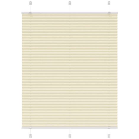 vidaXL Pleated Blind Cream 105x150 cm Fabric Width 104,4 cm Polyester