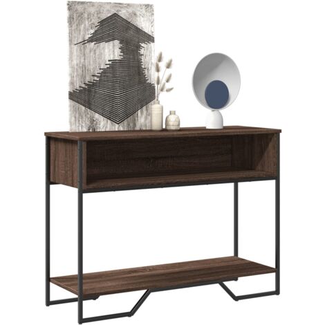 vidaXL Console Table Brown Oak 100x35x74,5 cm Engineered Wood (1/5)