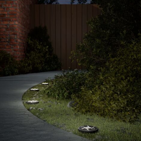 vidaXL Solar Ground Lights with Ground Spikes Outdoor 4 pcs Warm White (1/5)