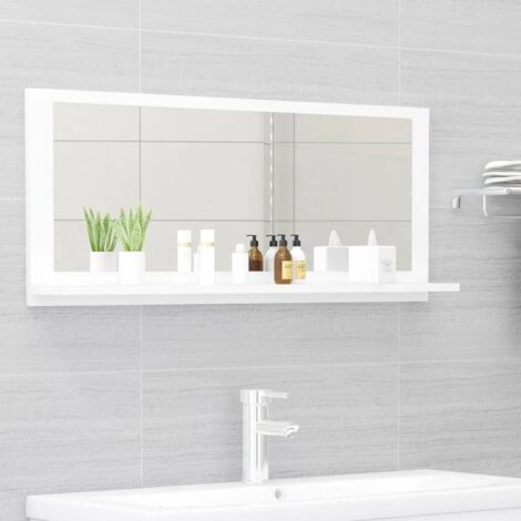 Miroir de salle de bain Blanc 90x10,5x37 cm Aggloméré vidaXL