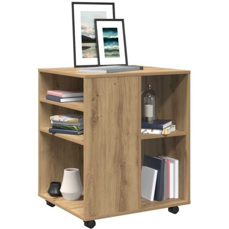 vidaXL Armoire roulante chêne artisanal 60x53x72 cm bois d'ingénierie