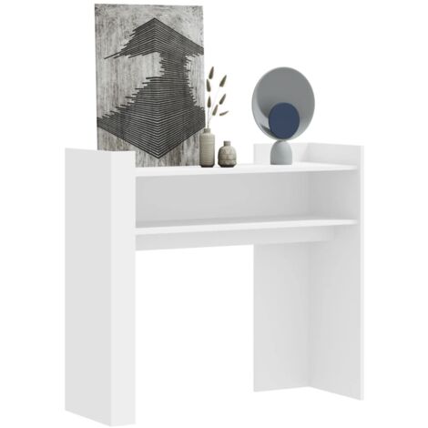 vidaXL Table console blanc 100x35x90 cm bois d’ingénierie (1/5)