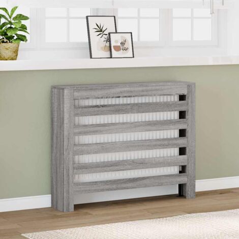 vidaXL Cache-radiateur sonoma gris 104x20x82 cm bois d'ingénierie