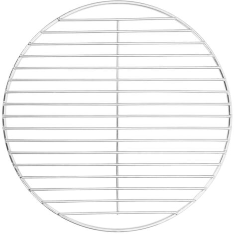 vidaXL Grille de barbecue ronde Ø34,5 cm acier inoxydable 304