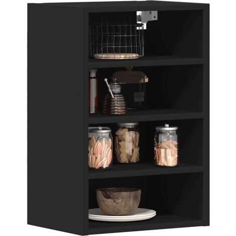 vidaXL Armoire suspendue noir 40x29,5x60 cm bois d'ingénierie