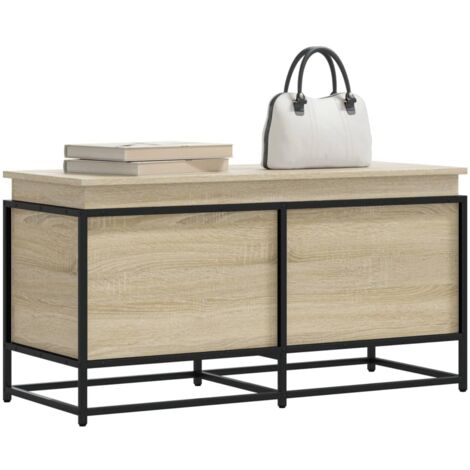 vidaXL Storage Box with Lid Sonoma Oak 100x40x51,5 cm Engineered Wood