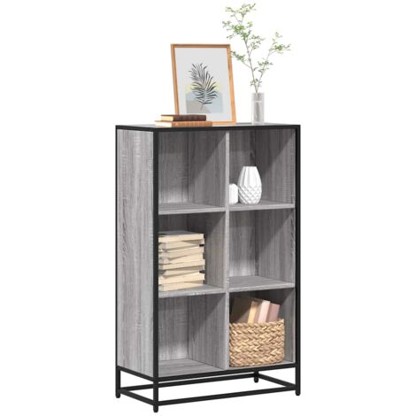 vidaXL Book Cabinet Grey Sonoma 65,5x33x107,5 cm Engineered Wood (1/5)