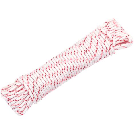 vidaXL Pull Starter Cord White and Red Ø3 mm 10 m Nylon (1/5)