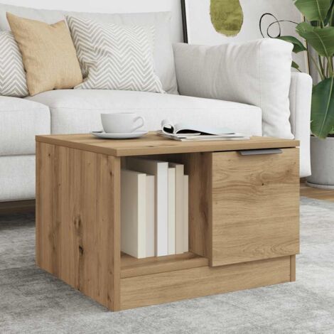 Vidaxl – Table basse fixe chêne artisanal 50x50x36 cm – Bois d'ingénierie résistant à l'humidité – Capacité de charge 60 kg – Assemblage requis