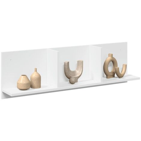 vidaXL Wall Cabinet 100x16,5x30 cm White Engineered Wood (1/6)