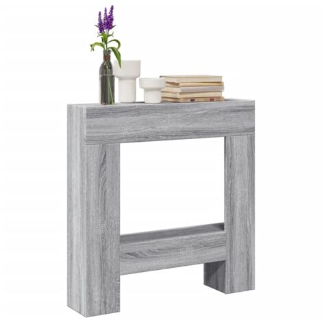 Cadre de cheminée sonoma gris 81x18x82 cm bois d'ingénierie vidaXL