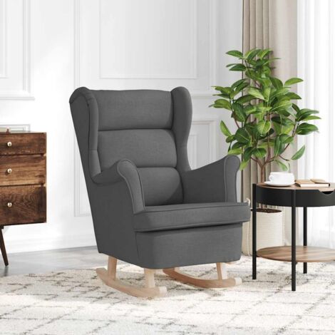vidaXL Rocking Chair Dark Grey 74x90x102 cm Fabric