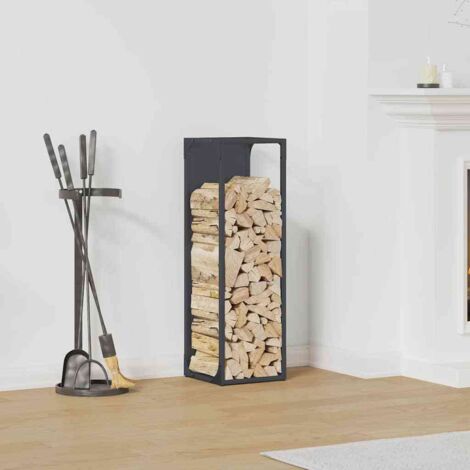Portant de bois chauffage anthracite 25x25x80 cm vidaXL (1/5)