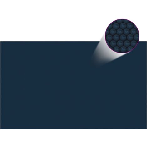vidaXL Floating PE Solar Pool Film 500x300 cm Black and Blue