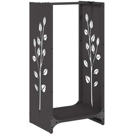 Vidaxl – Porte-bûches extérieur 40x30x80 cm – Acier laminé à froid – Grande capacité de stockage – Circulation d'air optimale pour séchage