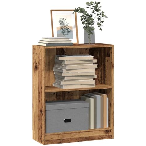 vidaXL Bookcase Old Wood 60x24x76 cm Engineered Wood