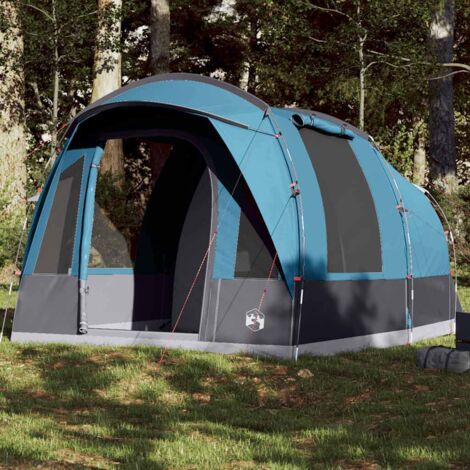 Tente De Camping VidaXL - Imperméable Polyester PU, Double Toit, Porte Éclair, Aération - Pour 2-3 Personnes