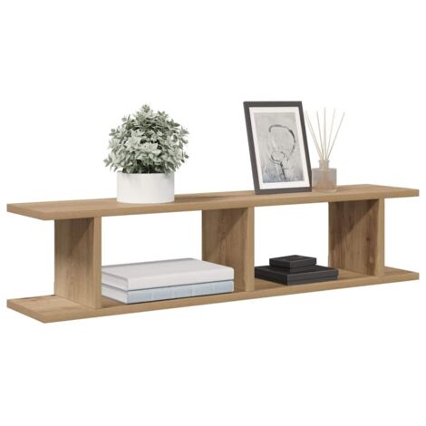 vidaXL Wall Shelves 2 pcs Artisan Oak 90x18x20 cm Engineered Wood (1/5)