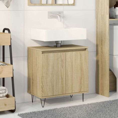vidaXL Armoire de bain chêne sonoma 58x33x60 cm bois d'ingénierie (1/5)