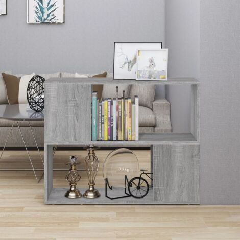 vidaXL Bibliothèque/Séparateur de pièce Sonoma gris 80x24x63 cm (1/5)