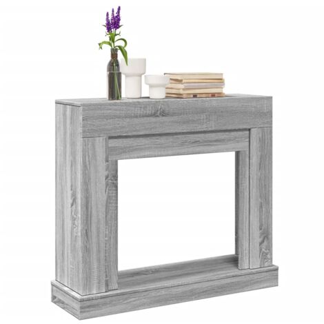 Vidaxl – Cadre de cheminée sonoma gris 100x30x87,5 cm – Bois d'ingénierie durable – Compatible avec flammes LED – Charge maximale 30 kg