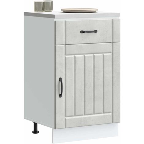 vidaXL Kitchen Base Cabinet "Lucca" Concrete Grey Engineered Wood