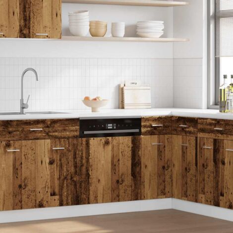 Panneau de lave-vaisselle "Lyon" vieux bois bois d'ingénierie vidaXL