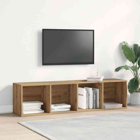 Vidaxl – Meuble TV chêne artisanal 120x34x37 cm – Bois d'ingénierie facile à entretenir – Design robuste pour objets décoratifs (1/5)