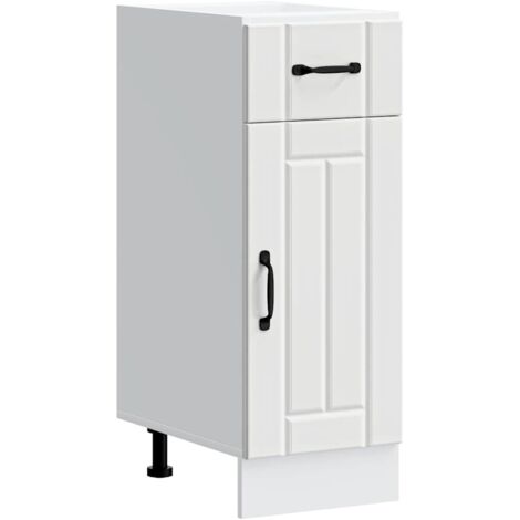 vidaXL Kitchen Base Cabinet "Lucca" White Engineered Wood