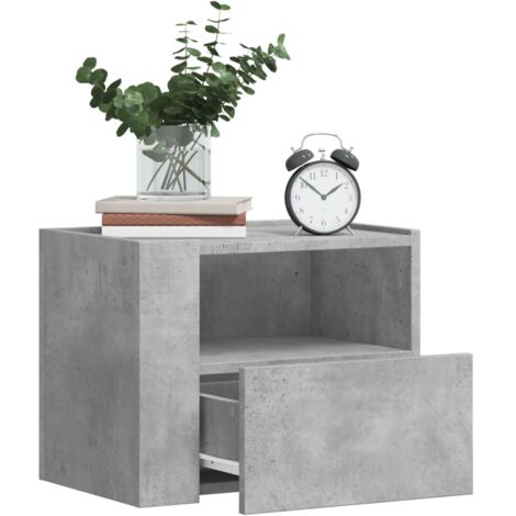 vidaXL Tables de chevet murales 2 pcs gris béton 45x30x35 cm (1/5)