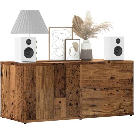 vidaXL TV Cabinet Old Wood 80x34x35,5 cm Engineered Wood (1/5)