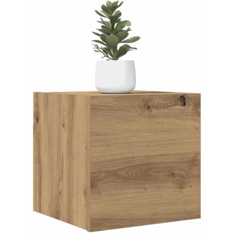 Vidaxl – Meuble TV mural en bois d'ingénierie – 30,5x30x30 cm – Résistant à l'humidité – Grand espace de rangement – Design élégant (1/10)