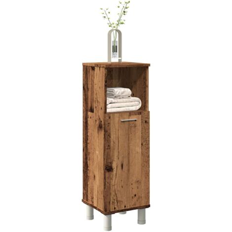 vidaXL Bathroom Cabinet Old Wood 30x30x95 cm Engineered Wood