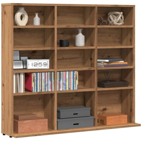 vidaXL Armoire à CD Bois d'ingénierie Chêne 100x23x89.5 cm