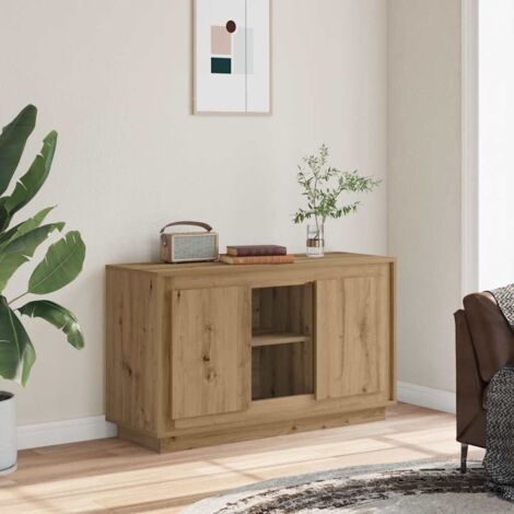 Vidaxl – Buffet en bois d'ingénierie 102x35x60 cm – 6 compartiments de rangement – Résistant à l'humidité – Style classique