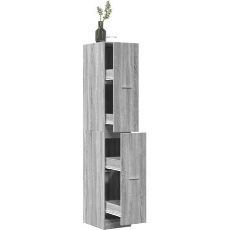 vidaXL Armoire apothicaire sonoma gris 30x41x174,5cm bois d'ingénierie