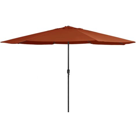Parasol de jardin avec mât en métal 390 cm terre cuite vidaXL