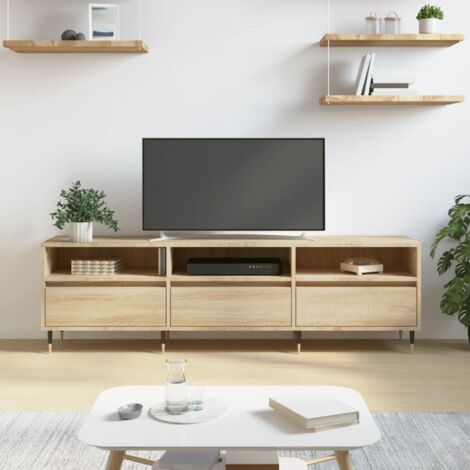 vidaXL TV Cabinet Sonoma Oak 150x30x44,5 cm Engineered Wood (1/5)