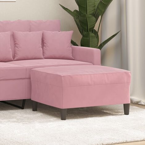 Vidaxl – Repose-pied rose 70x55x41 cm – Velours doux 100% polyester – Cadre en contreplaqué pour stabilité – Design compact