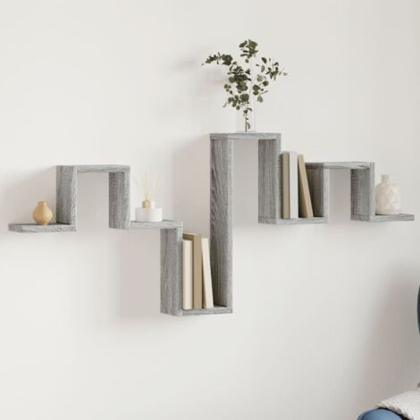 Étagère murale sonoma gris 104,5x10x43 cm bois d'ingénierie vidaXL