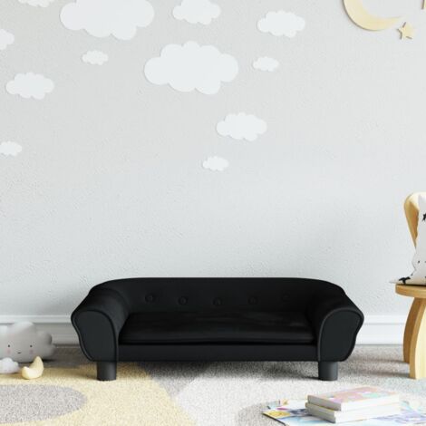 vidaXL Kids Sofa Black 70x45x26 cm Velvet (1/5)