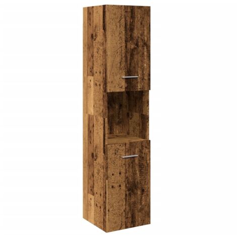 vidaXL Armoire de salle de bain suspendue vieux bois bois d'ingénierie