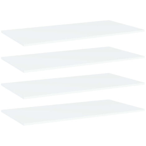 vidaXL Bookshelf Boards 4 pcs White 80x20x1.5 cm Engineered Wood (1/5)