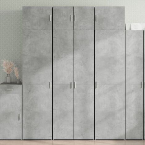 vidaXL Storage Cabinet Concrete Grey 70x42,5x225 cm Engineered Wood